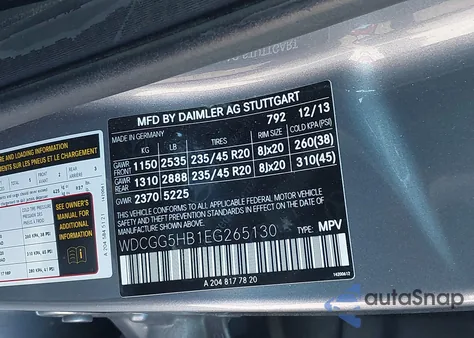 2014 Mercedes-Benz Glk 350 z USA, uszkodzony, nr VIN WDCGG5HB1EG265130